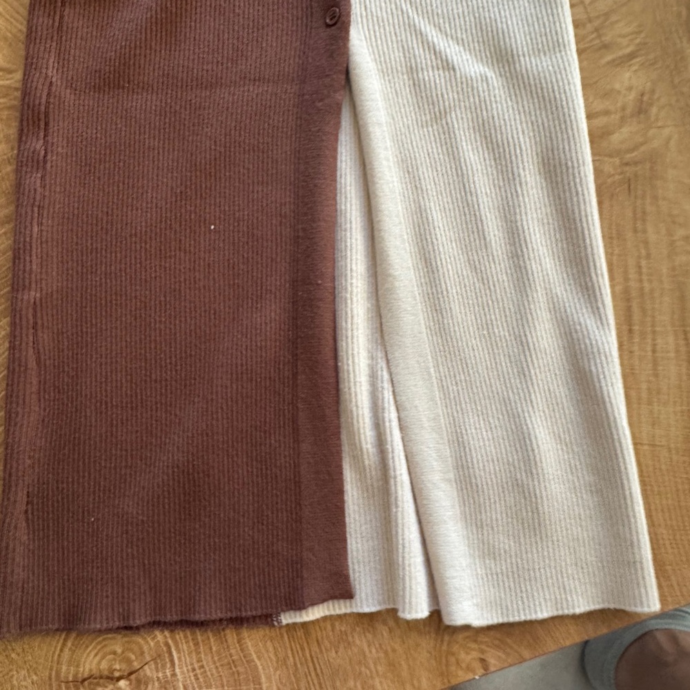ASTR THE LABEL 
SOLD Two-Tone Brown and Cream Button-Up Dress - Picture 12 of 12